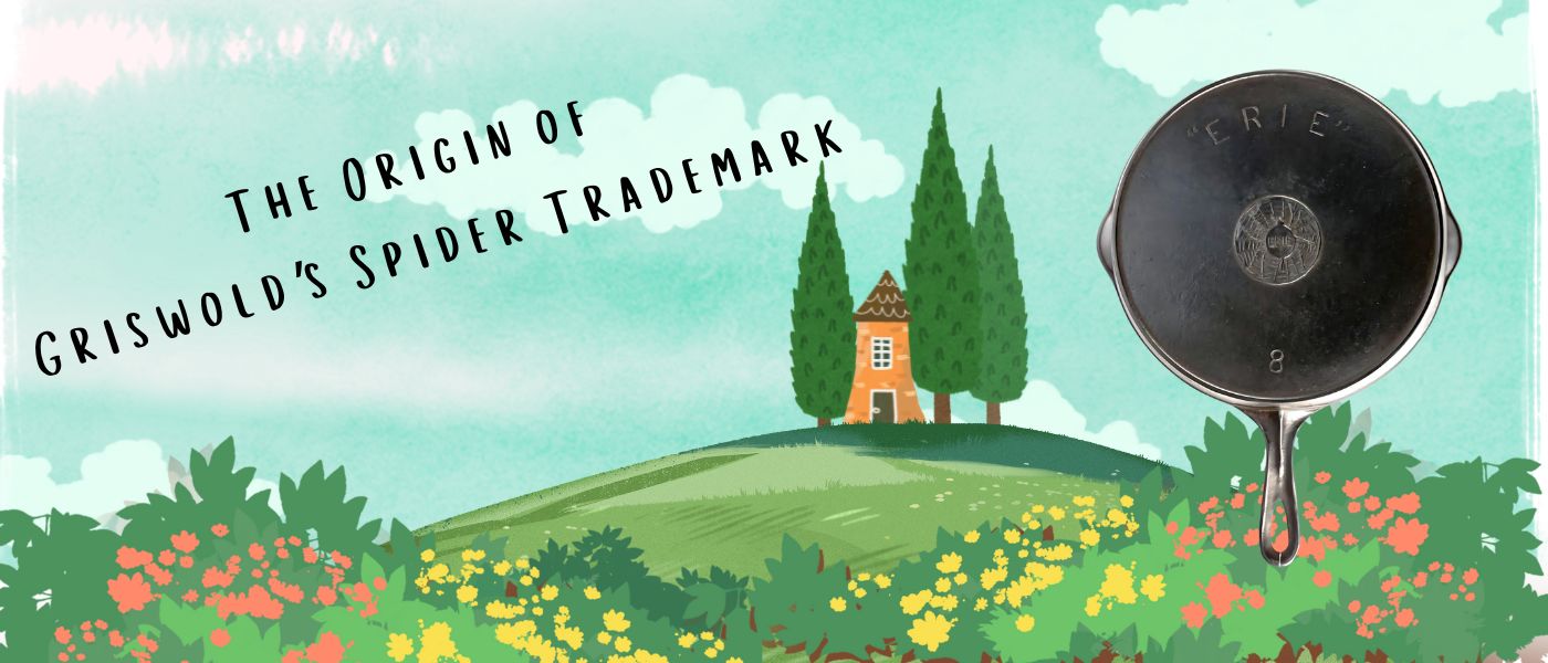 Griswold Pattern 699 #6 Cast Iron Skillet, Large Erie Spider Logo, Pre-1920s