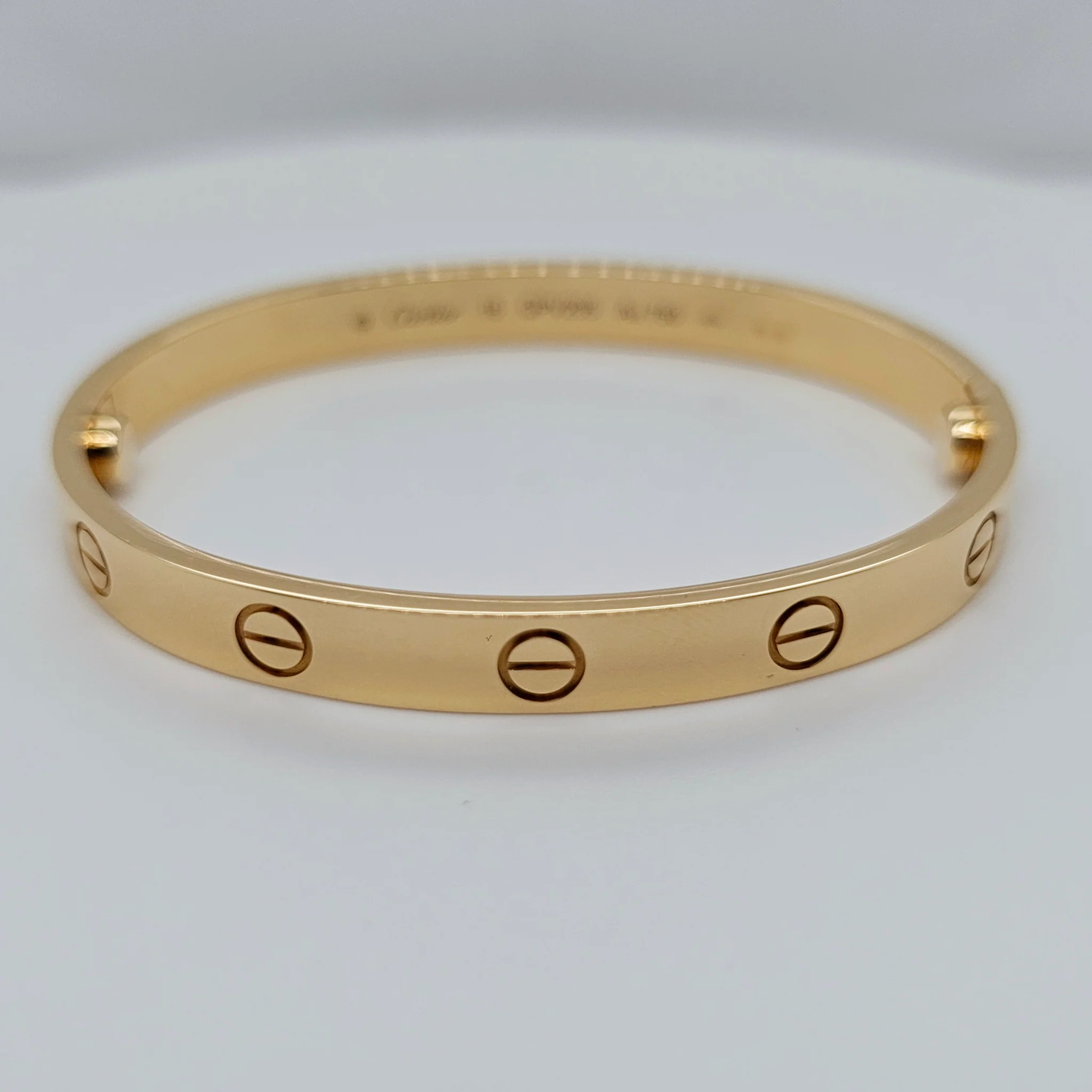 Cartier Love Bracelet, Yellow Gold, Size 18, Pre-Owned