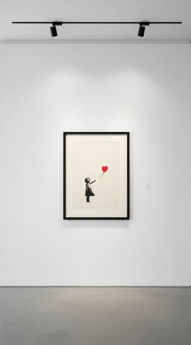 Banksy Girl with Balloon (Unsigned, Edition 344/600, Pest Control Authenticated)
