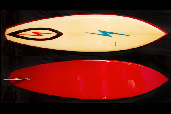 1978 7'6" Gerry Lopez Lightning Bolt Pintail Pipeliner