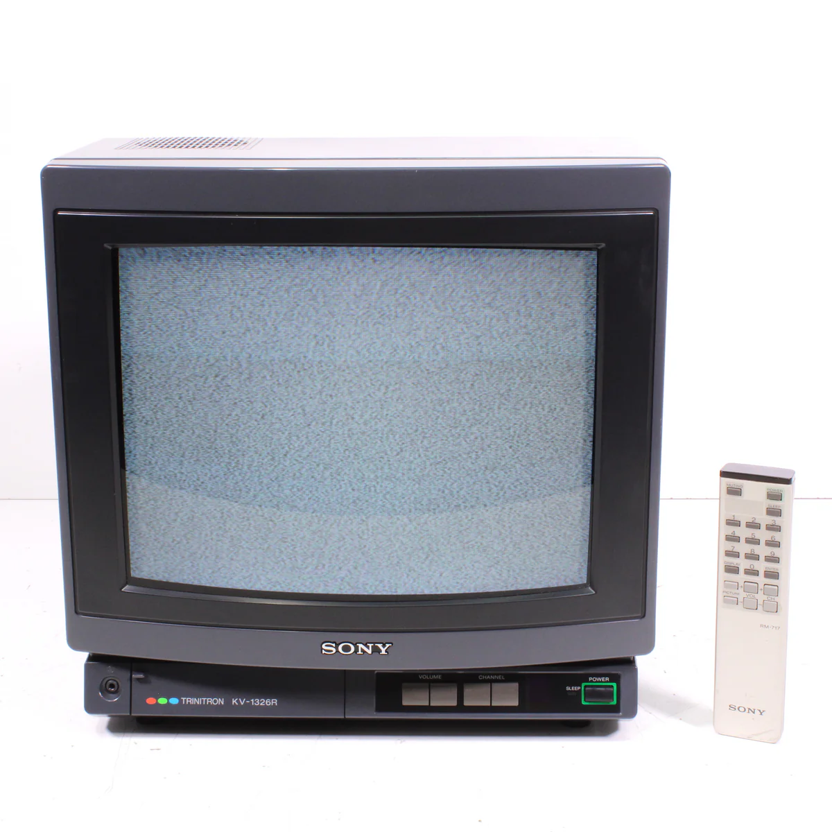 Sony KV-1326R Vintage 13" Trinitron Tube TV CRT Gaming Monitor with RM-717 Remote, March 1989 Mexico Manufacture